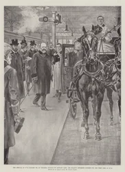 The Arrival of King Edward VII at Victoria Station on 23 January, His Majesty entering London for the First Time as King